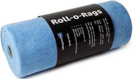 AUTOFIBER Roll-o-Rags Microfiber Towels on a Roll 12"x12" Blue