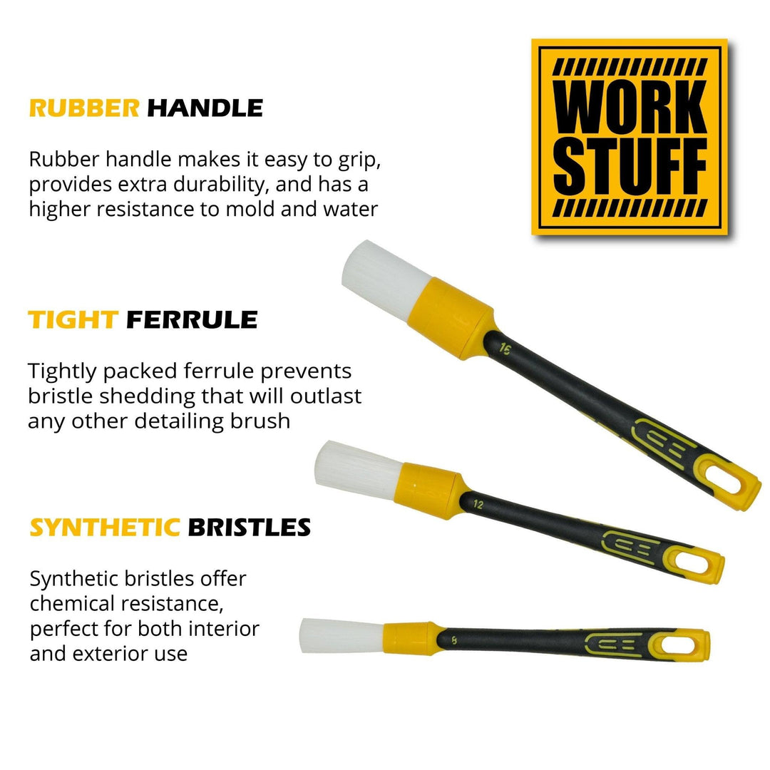 Work Stuff Detailing Brush - Rubber Albino (Chemical Resistant) - Car Supplies Warehouse Work Stuffaccessoriesbrushbrushes